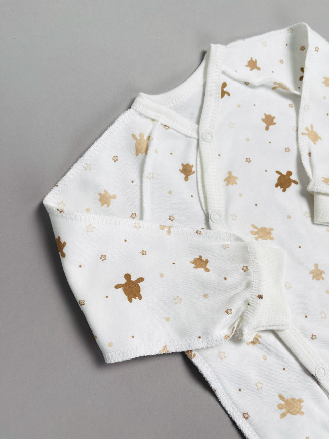 Набор детских комбинезонов на кнопках, Лимпопо, Сладкие черепашки без ручек