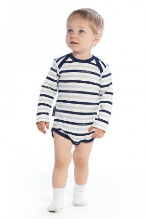 Боди базовый, с длинным  рукавом, полосатый Боди базовый, с длинным  рукавом, полосатый