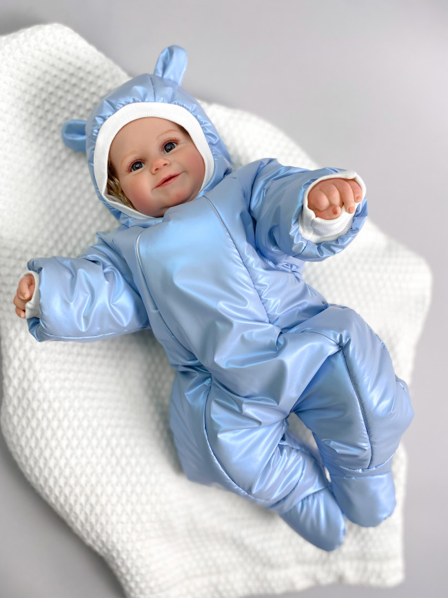 Комбинезон утепленный, голубой, Монклер