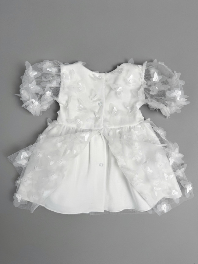 Нарядное белое платье, Бабочки