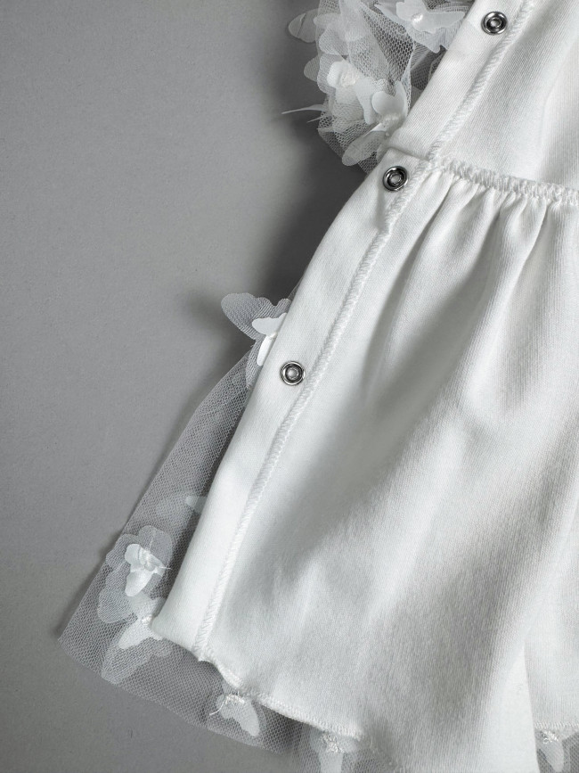 Нарядное белое платье, Бабочки