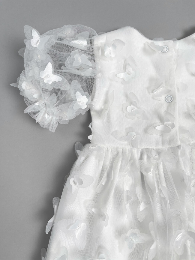 Нарядное белое платье, Бабочки