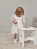 Нарядное белое платье, Бабочки