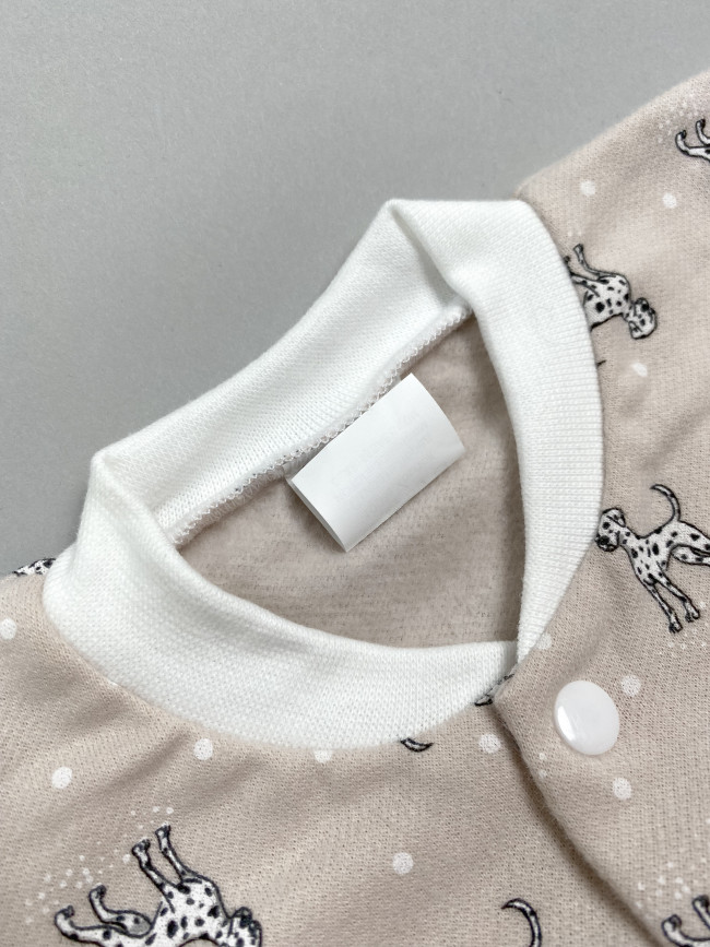 Кофточка детская фланелевая, какао, Далматинцы Кофточка детская фланелевая, какао, Далматинцы