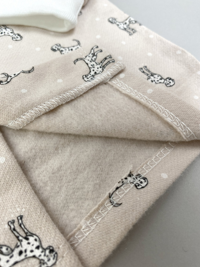 Кофточка детская фланелевая, какао, Далматинцы Кофточка детская фланелевая, какао, Далматинцы