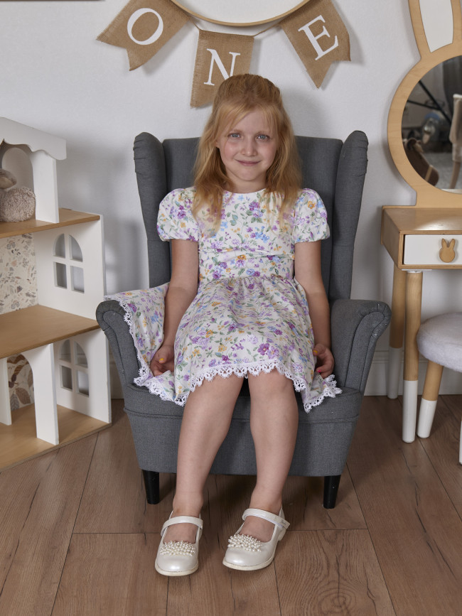 Нарядное платье для девочек, Вита с цветами