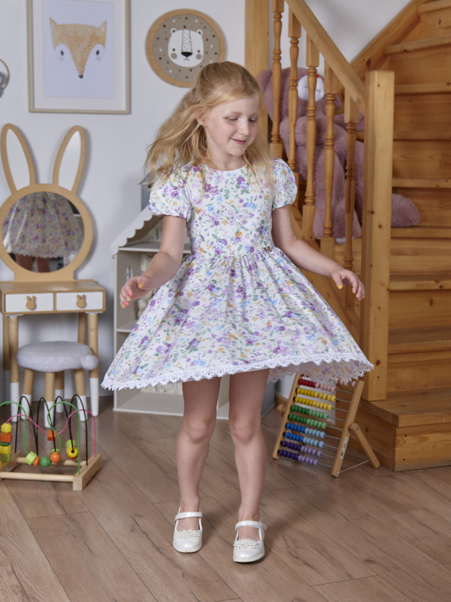 Нарядное платье для девочек, Вита с цветами