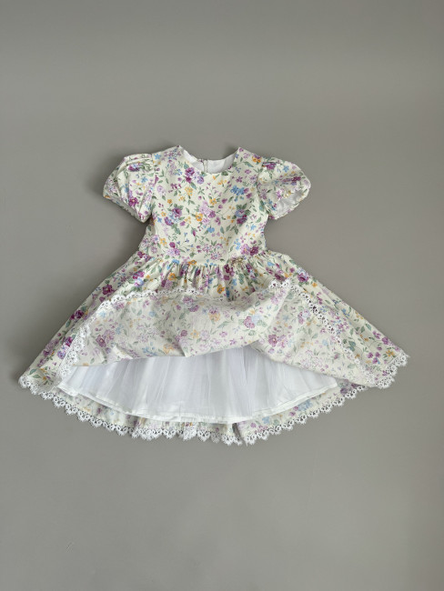 Нарядное платье для девочек, Вита с цветами