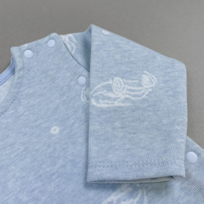 Комбинезон для мальчика комбинированный, голубой, Машинки