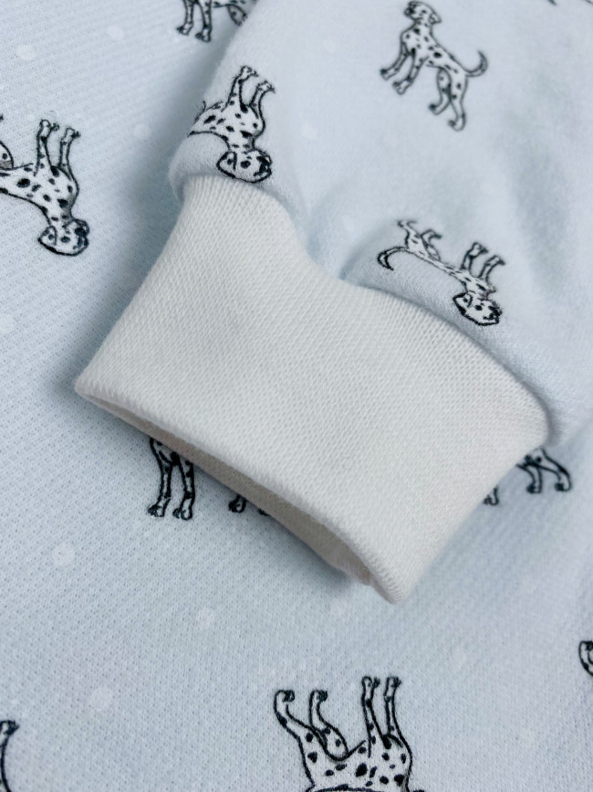 Кофточка детская фланелевая, голубая, Далматинцы Кофточка детская фланелевая, голубая, Далматинцы