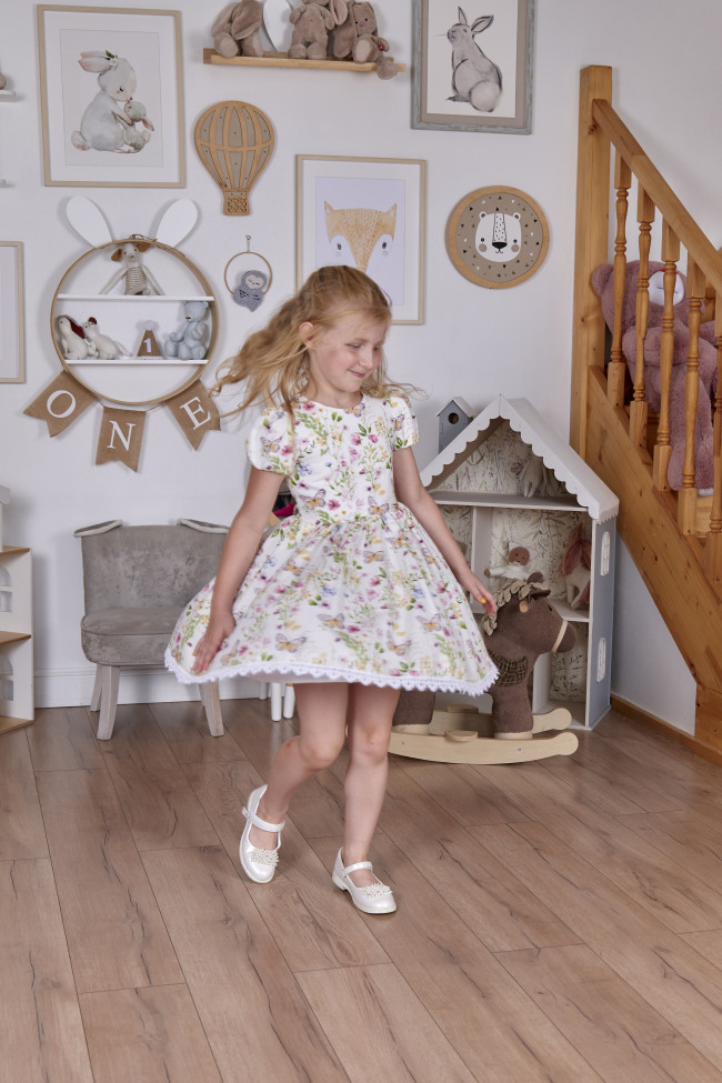 Нарядное платье для девочек, Вита с бабочками