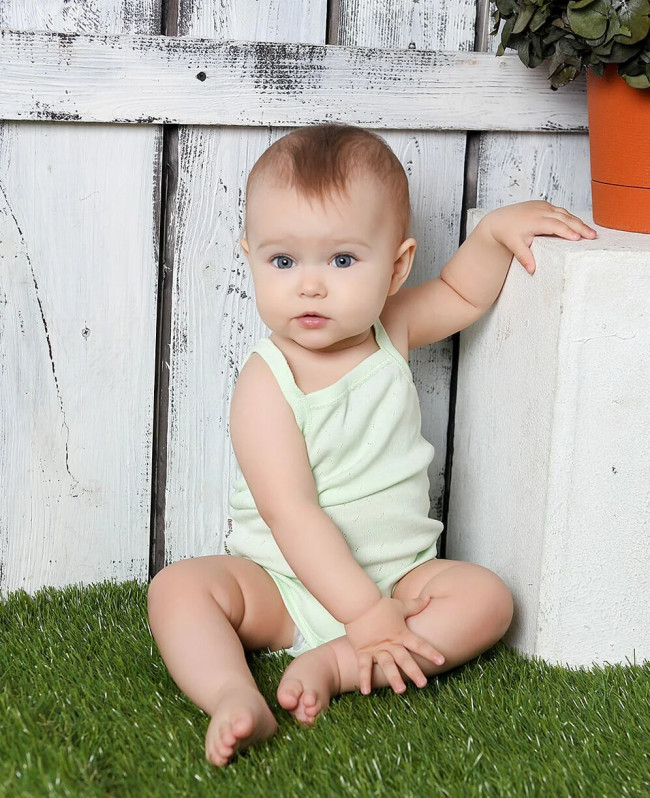 Боди-майка детская, киви, Ажур Боди-майка детская, киви, Ажур