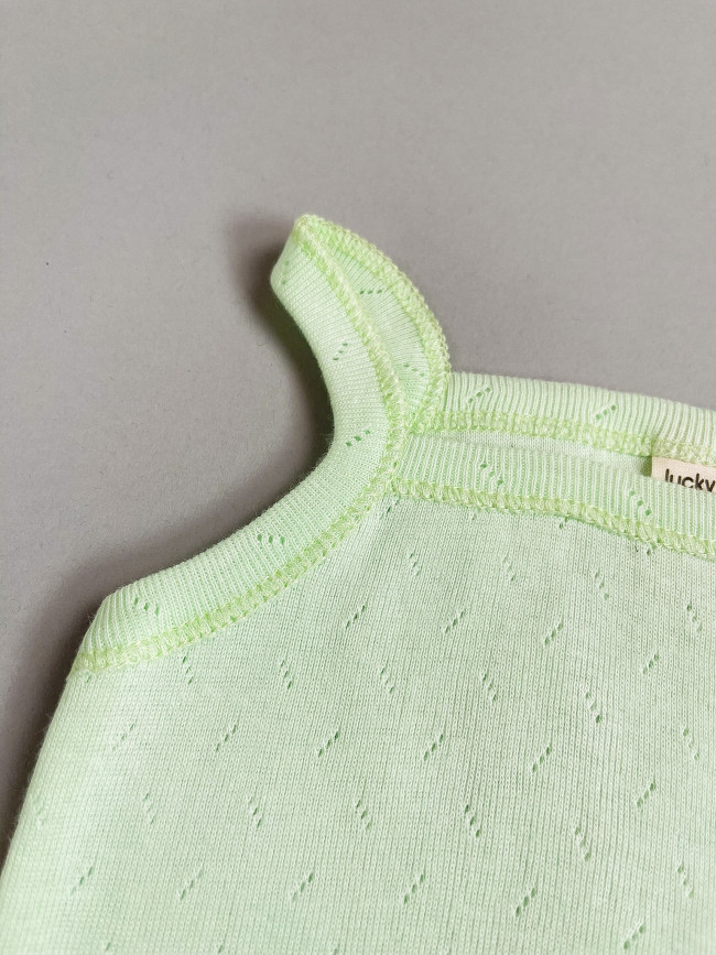 Боди-майка детская, киви, Ажур Боди-майка детская, киви, Ажур