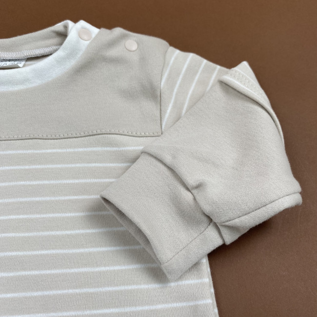 Кофточка детская, бежевая, Нежная полосочка