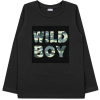 Джемпер для мальчика, черный, Wild Boy