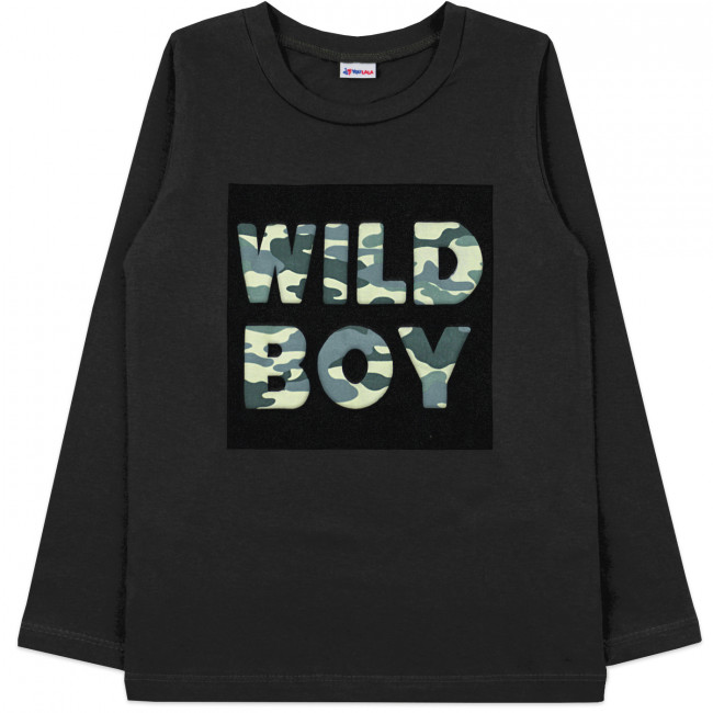 Джемпер для мальчика, черный, Wild Boy