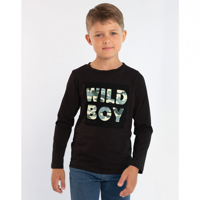 Джемпер для мальчика, черный, Wild Boy