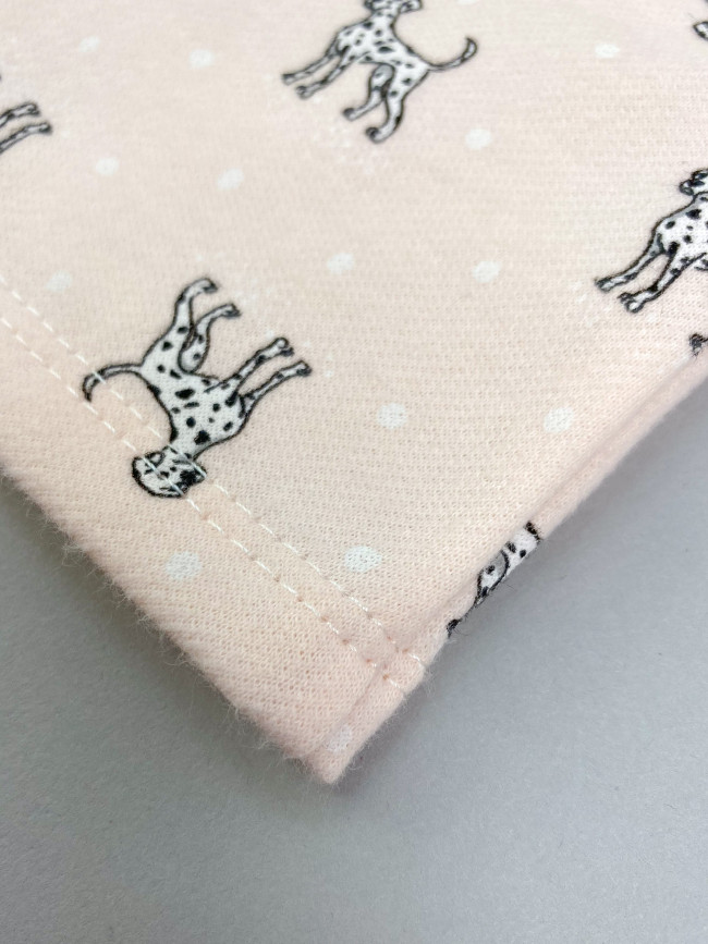 Кофточка детская фланелевая, розовая, Далматинцы