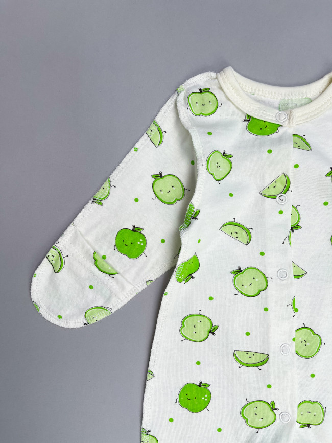 Комбинезон детский, Яблочки, зеленый