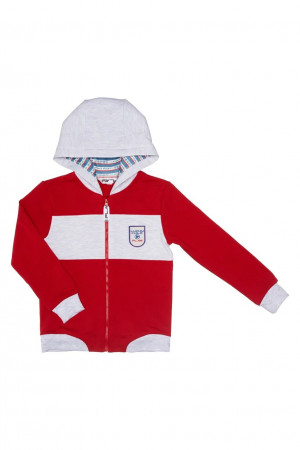 Толстовка детская, на молнии, красная, Больше пространства