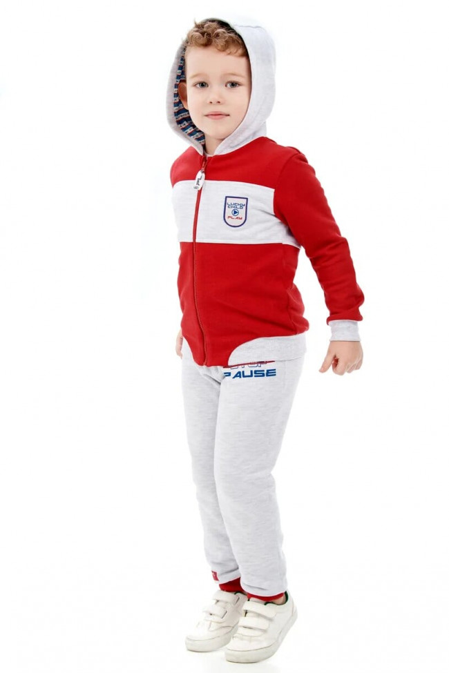 Толстовка детская, на молнии, красная, Больше пространства