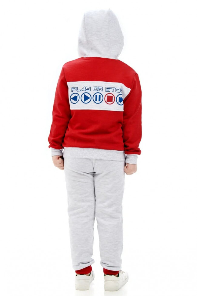 Толстовка детская, на молнии, красная, Больше пространства