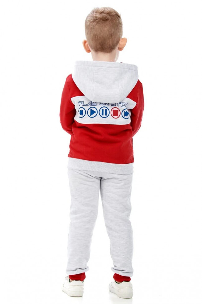 Толстовка детская, на молнии, красная, Больше пространства