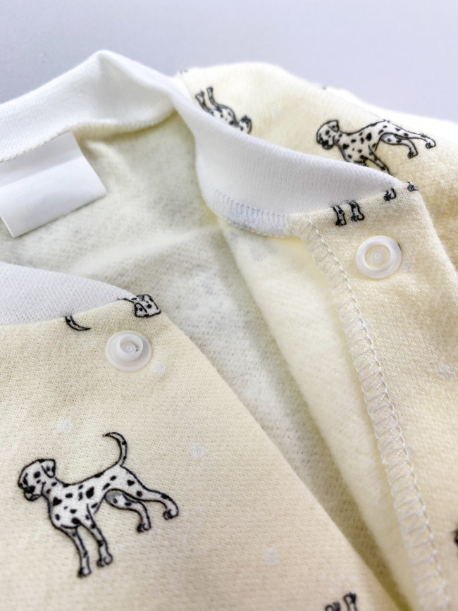 Кофточка детская фланелевая, желтая, Далматинцы Кофточка детская фланелевая, желтая, Далматинцы