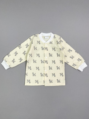 Кофточка детская фланелевая, желтая, Далматинцы Кофточка детская фланелевая, желтая, Далматинцы