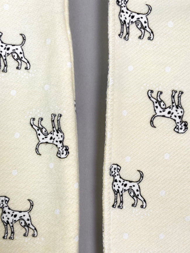 Кофточка детская фланелевая, желтая, Далматинцы Кофточка детская фланелевая, желтая, Далматинцы