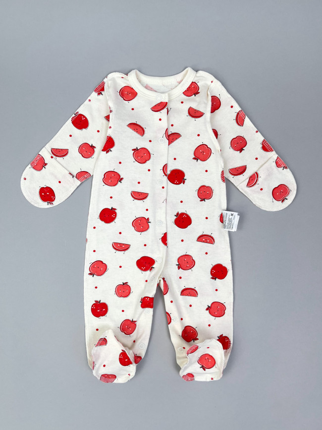 Комбинезон детский, Яблочки, красный