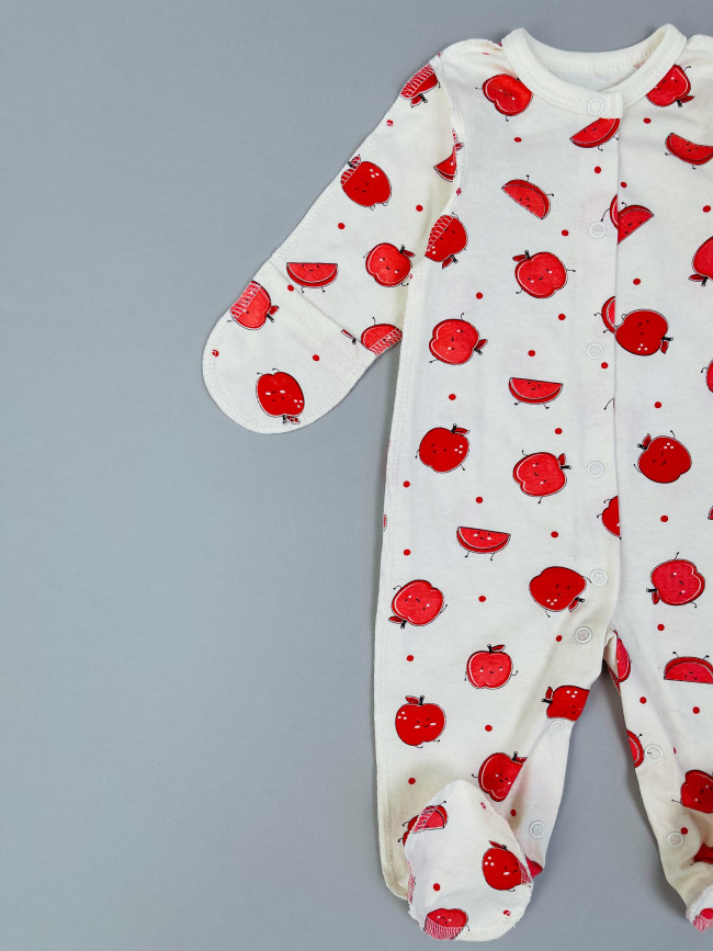 Комбинезон детский, Яблочки, красный