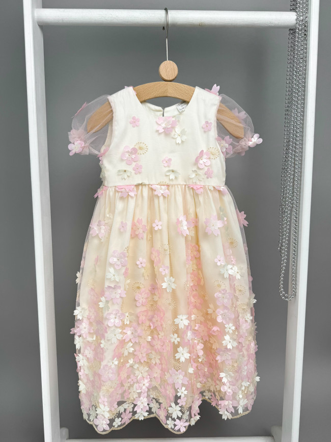 Длинное вечернее розовое платье, Фрейзии