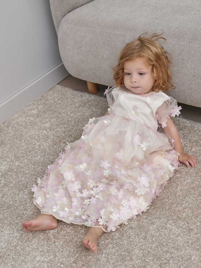 Длинное вечернее розовое платье, Фрейзии