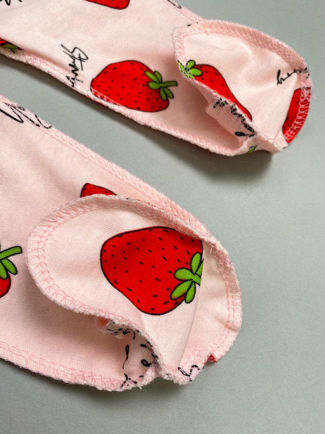 Комбинезон детский, розовый, Клубнички