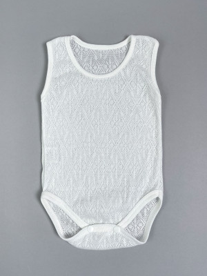 Детская боди майка, Пушинка, молочная