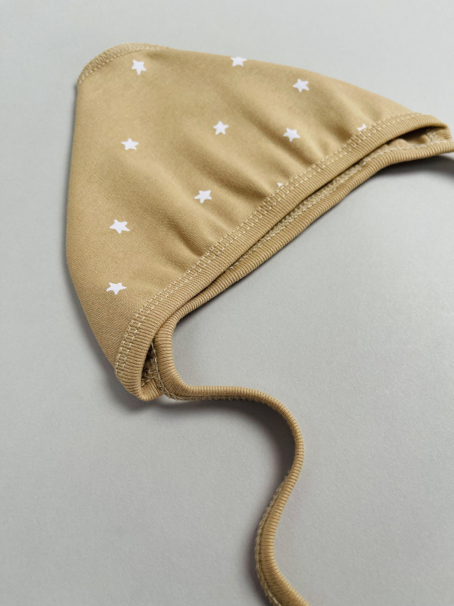 Комплект детских чепчиков, Звездочки, какао