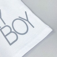 Футболка для мальчика, белая, Lucky boy