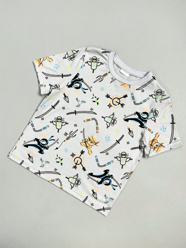 Футболка для мальчика, Ниндзя Футболка для мальчика, Ниндзя