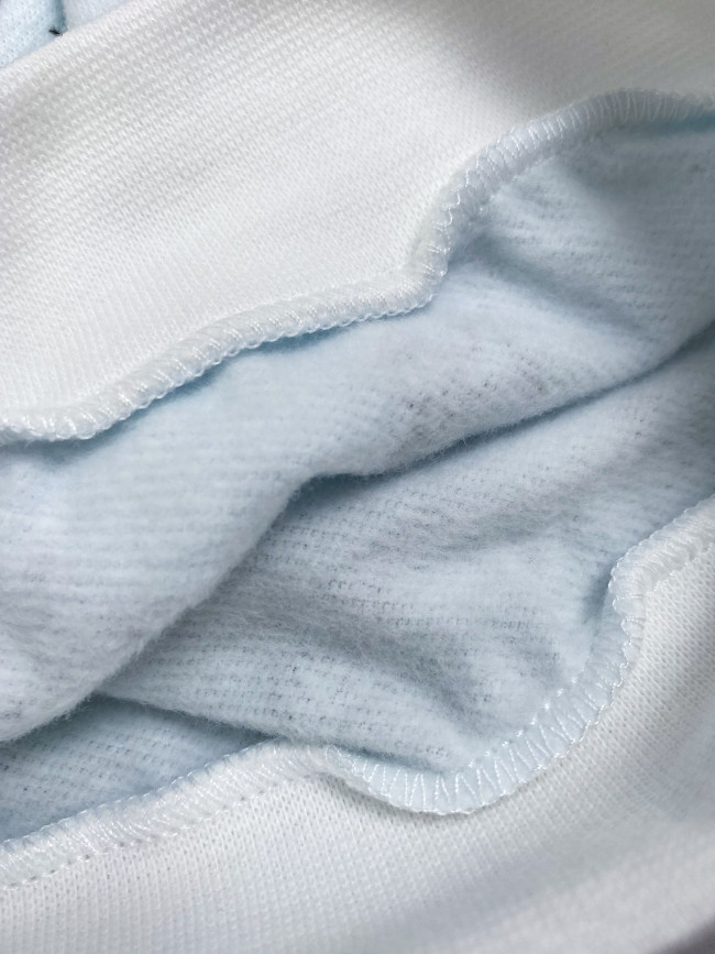 Шапочка детская фланелевая, голубая, Далматинцы