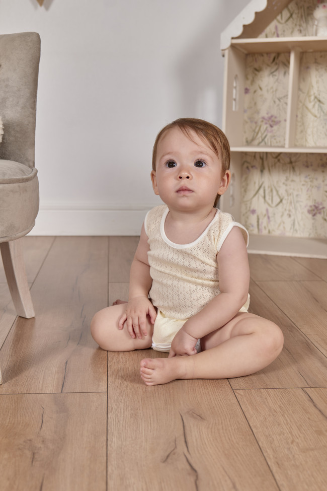 Детская боди майка, Пушинка, айвори Детская боди майка, Пушинка, айвори