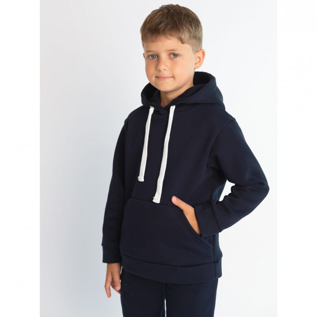 Костюм спортивный, утепленный, темно-синий