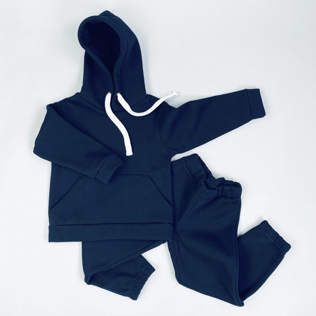 Костюм спортивный, утепленный, темно-синий