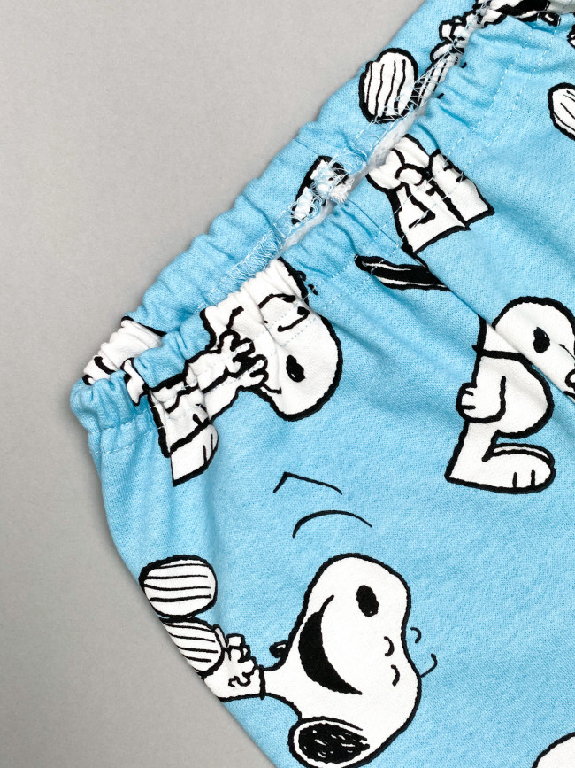 Детский утепленный костюм, голубой, Снупи