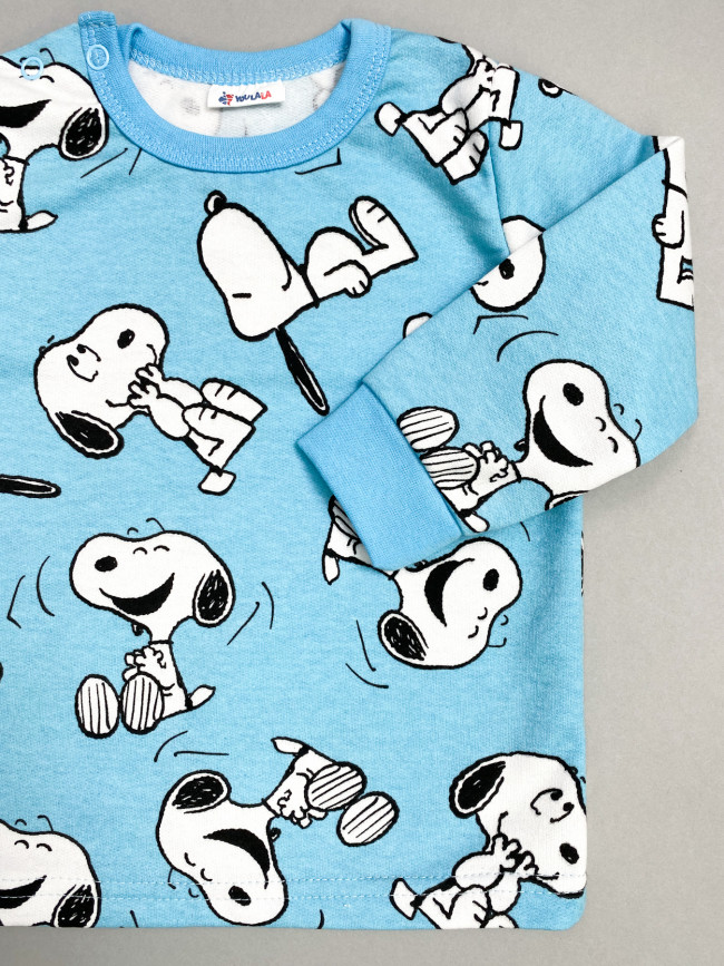 Детский утепленный костюм, голубой, Снупи