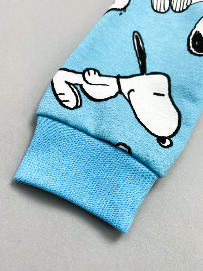 Детский утепленный костюм, голубой, Снупи