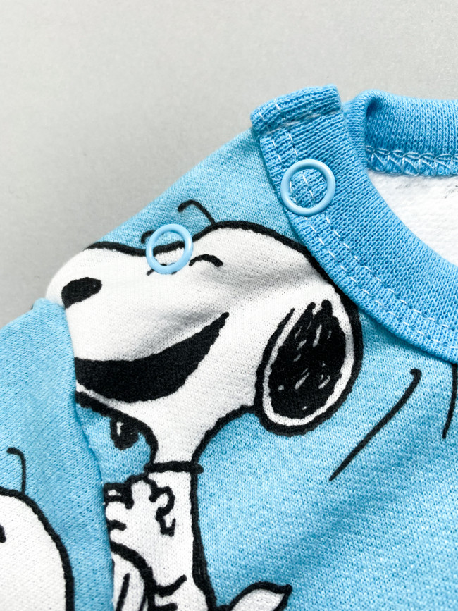 Детский утепленный костюм, голубой, Снупи