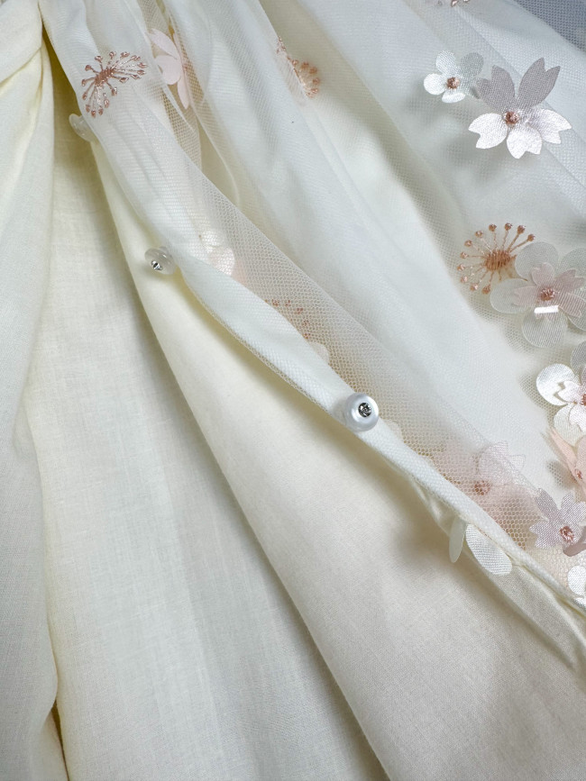 Длинное вечернее персиковое платье, Фрейзии Длинное вечернее персиковое платье, Фрейзии