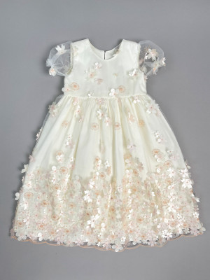 Длинное вечернее персиковое платье, Фрейзии