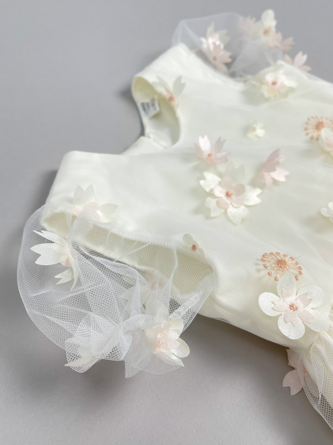 Длинное вечернее персиковое платье, Фрейзии Длинное вечернее персиковое платье, Фрейзии